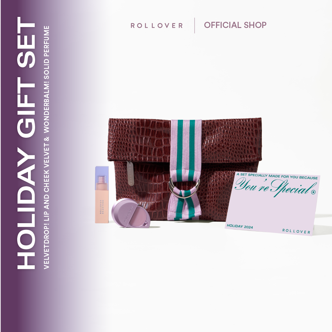 Rollover Reaction Holiday Gift Set - Velvetdrop! lip & cheek tint and WonderBalm! solid perfume